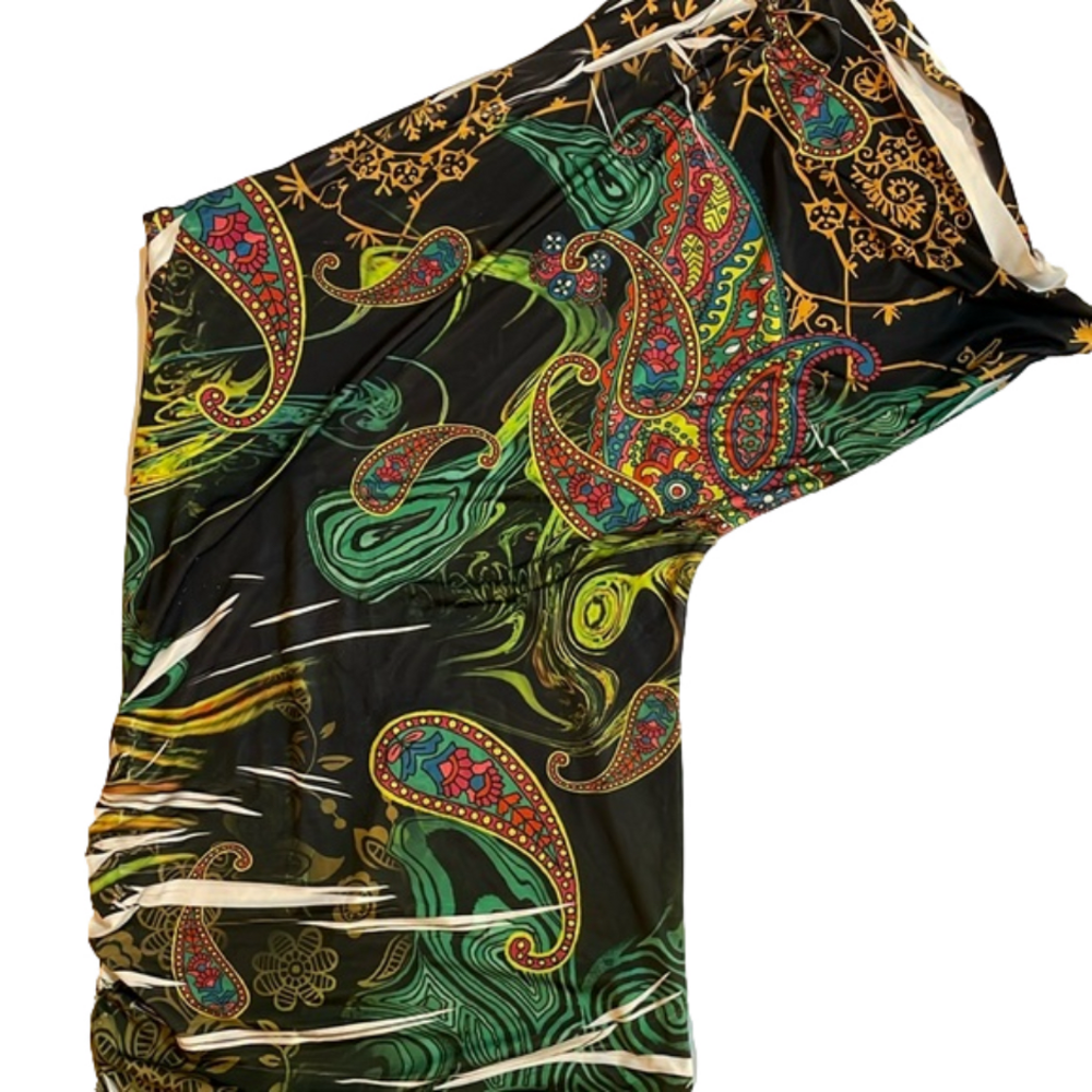 Print one shoulder tunic Mini dress S